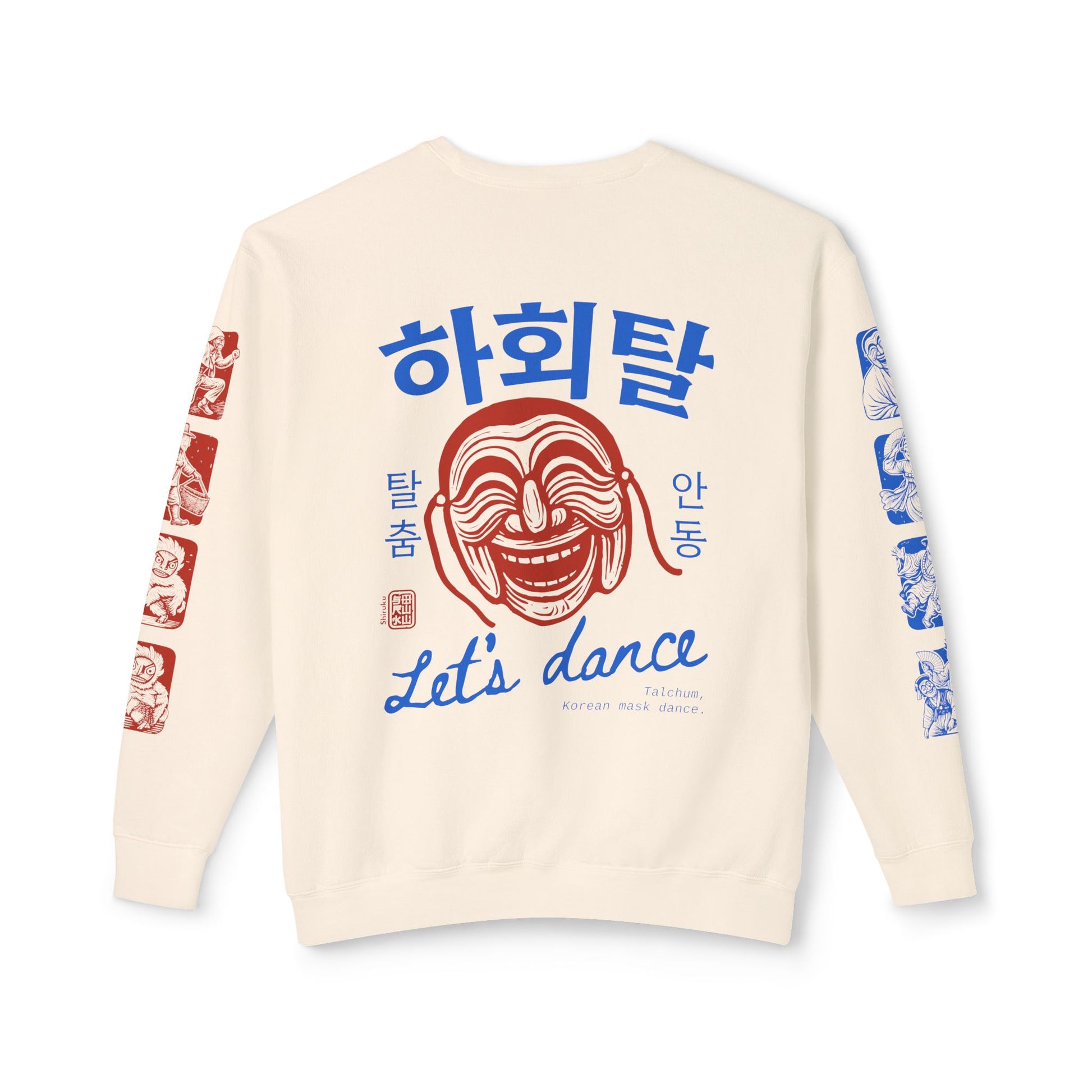 K-Culture Streetwear Crewneck | Vintage Korean Mask Dance Talchum Sweatshirt