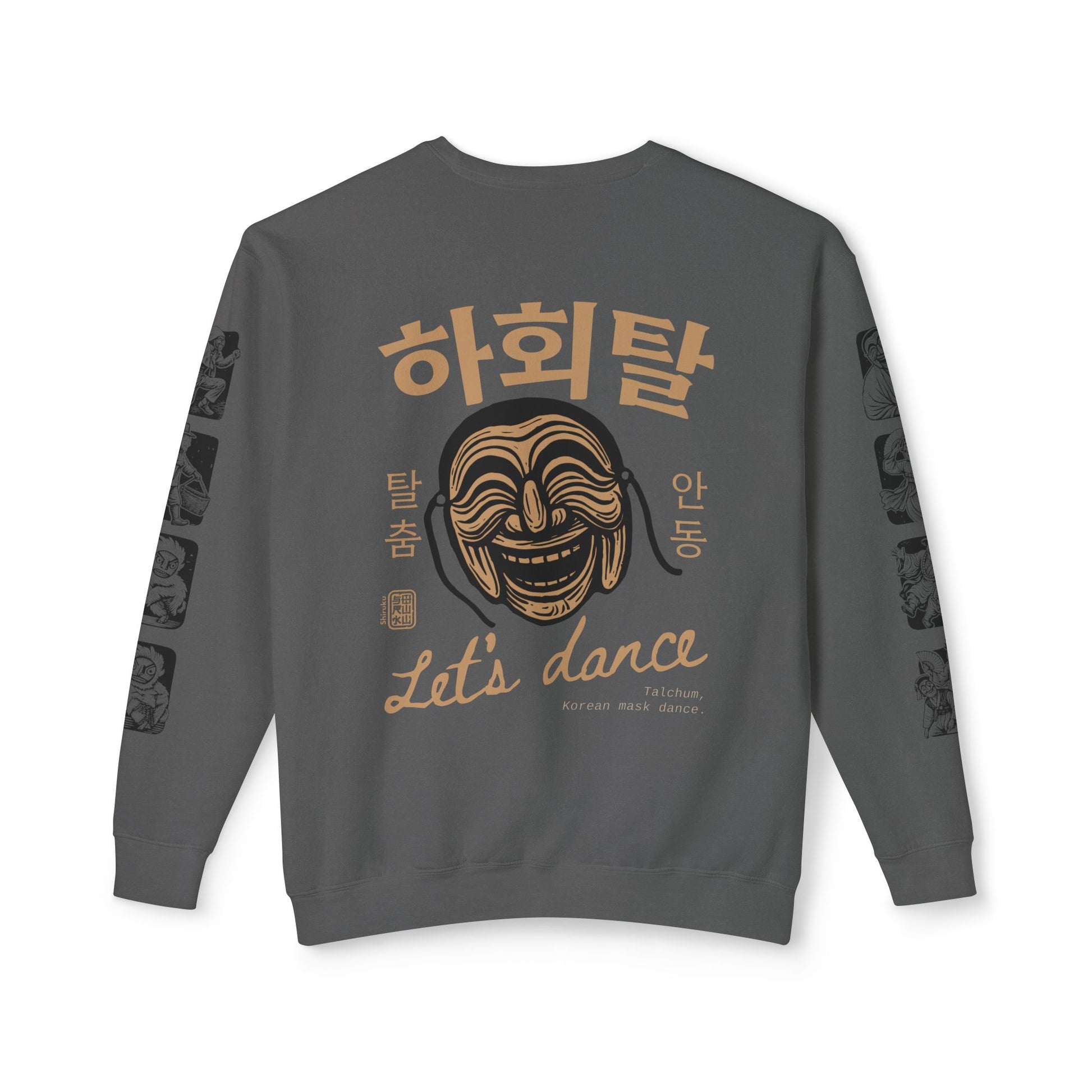 K-Culture Streetwear Crewneck | Vintage Korean Mask Dance Talchum Sweatshirt