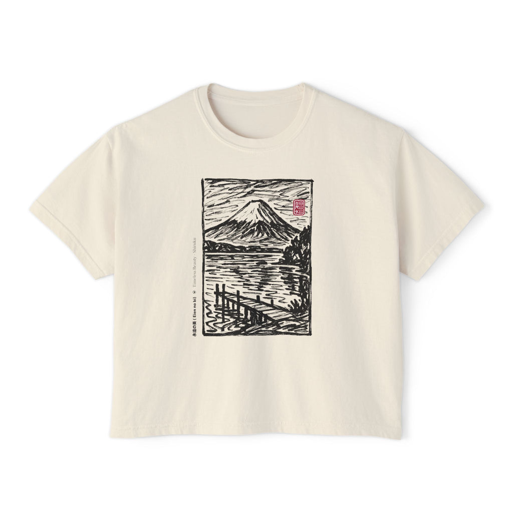Women’s Boxy Tee – Mount Fuji Ukiyo-e Japanese Art | Legendmaster 3776