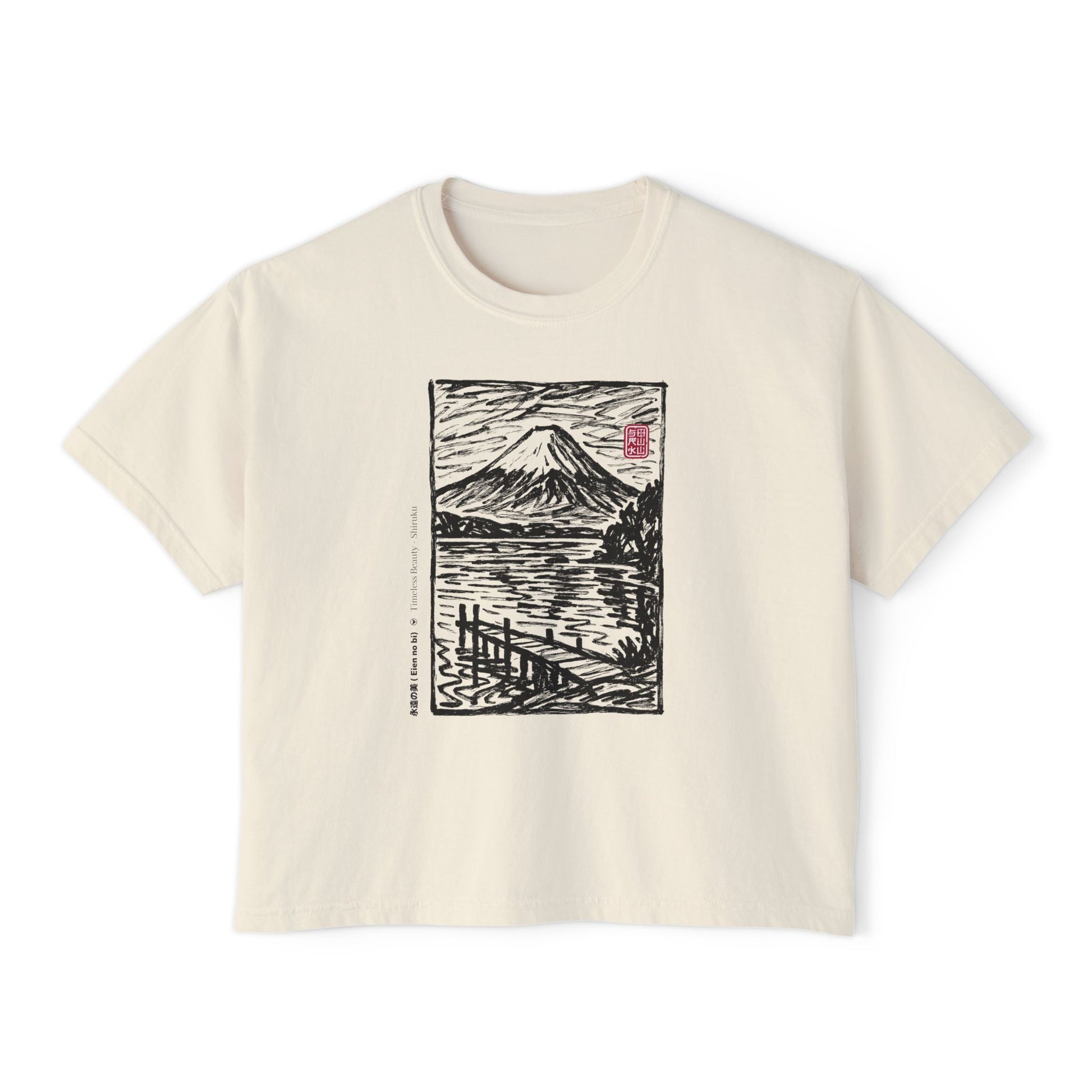 Women’s Boxy Tee – Mount Fuji Ukiyo-e Japanese Art | Legendmaster 3776