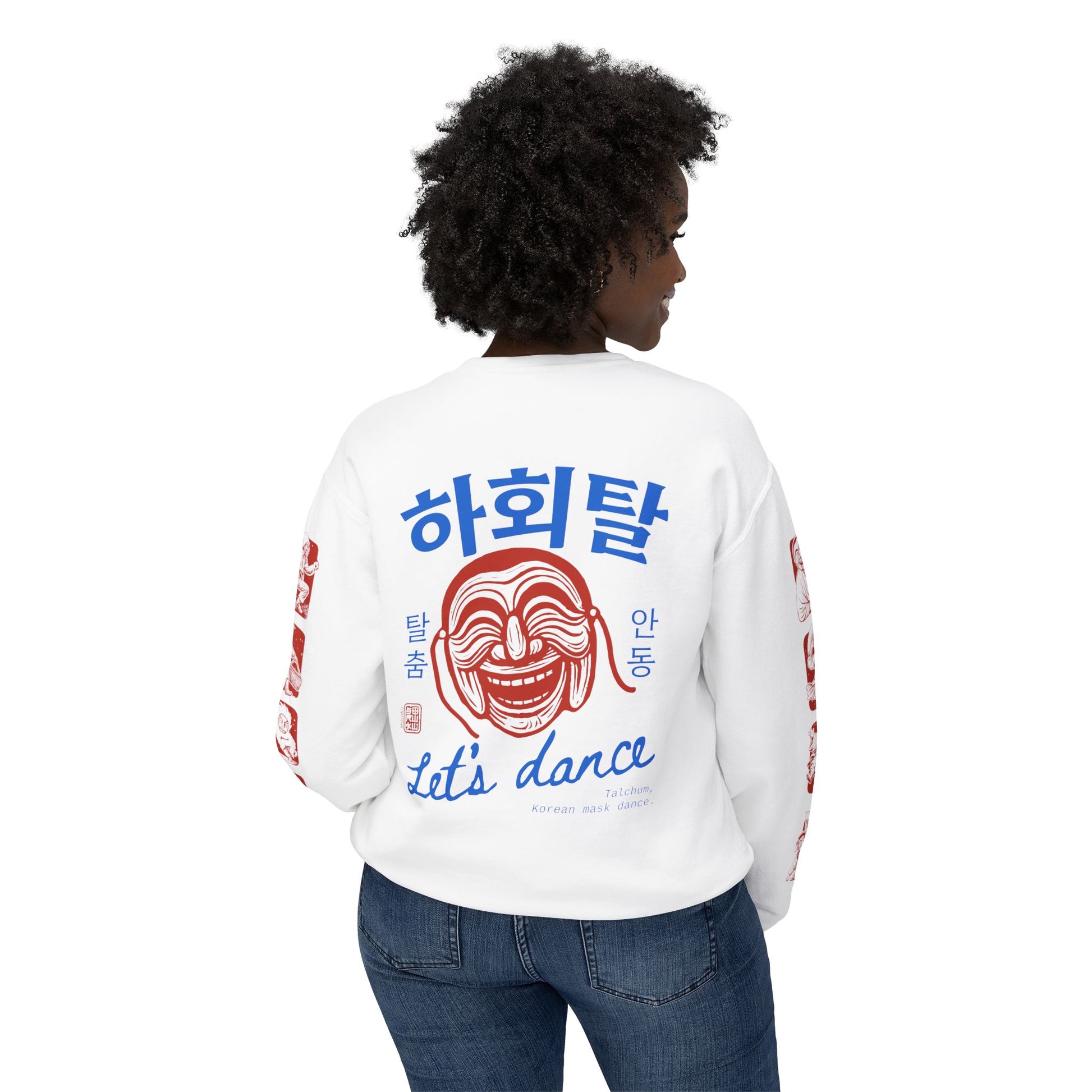 K-Culture Streetwear Crewneck | Vintage Korean Mask Dance Talchum Sweatshirt