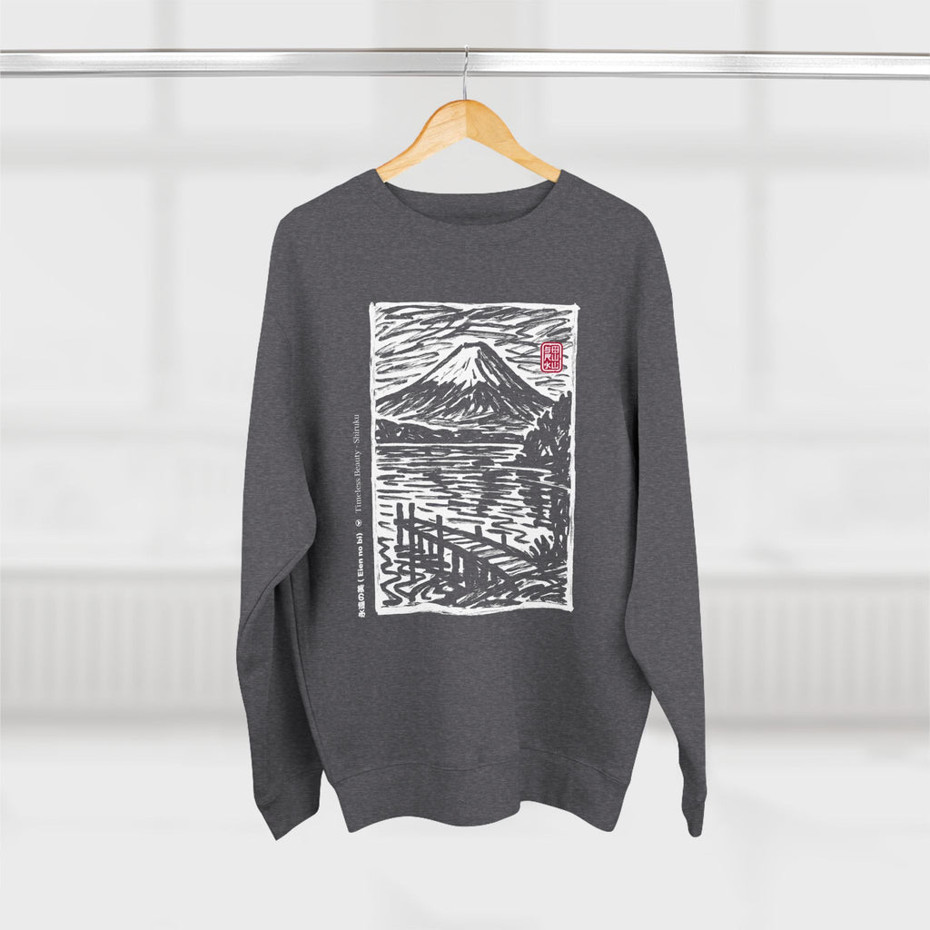 Shiruku mount Fuji Art Charcoal Premium  sweatshirt 