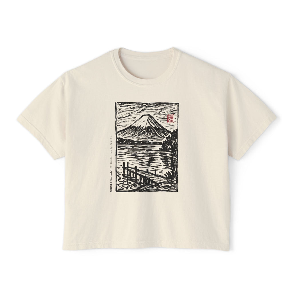 Women’s Boxy Tee – Mount Fuji Ukiyo-e Japanese Art | Legendmaster 3776
