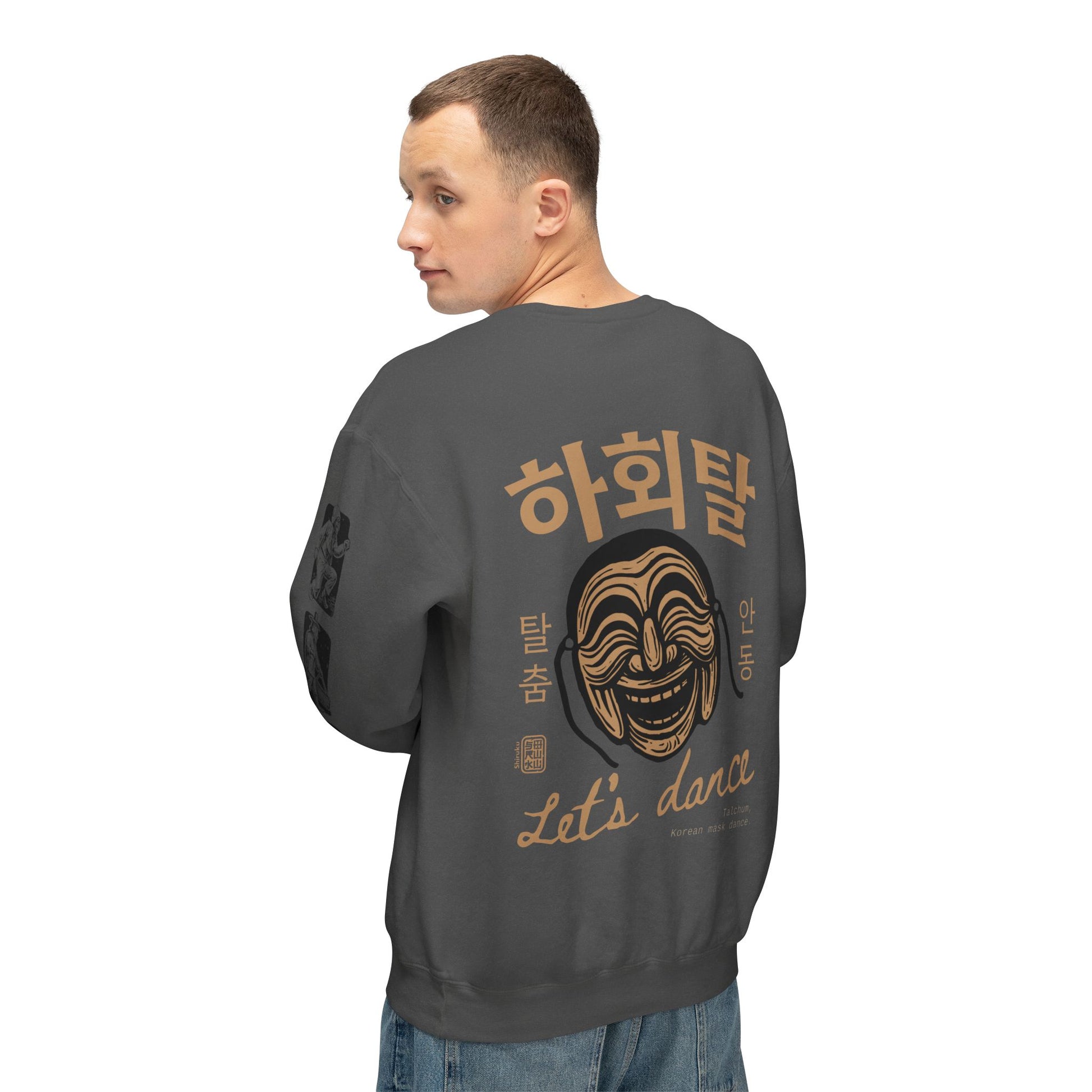 K-Culture Streetwear Crewneck | Vintage Korean Mask Dance Talchum Sweatshirt