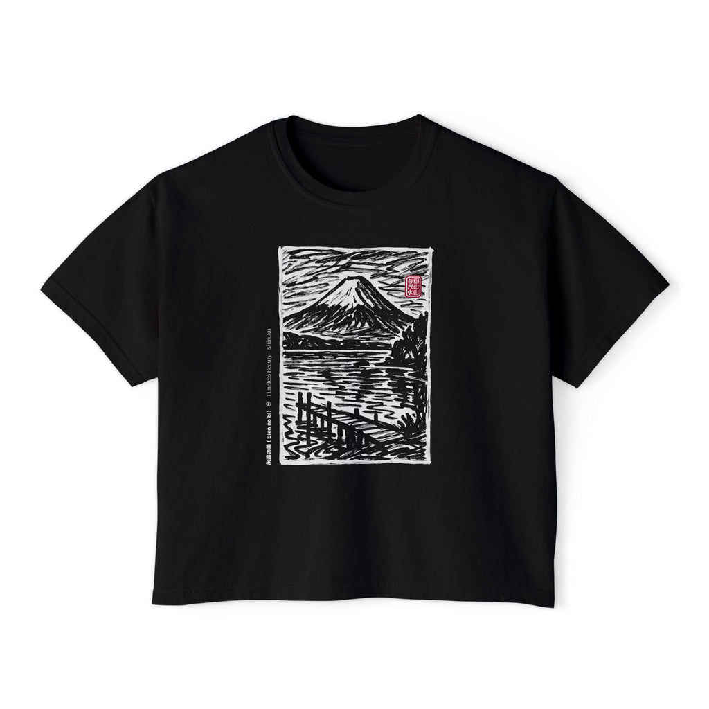 Women’s Boxy Tee – Mount Fuji Ukiyo-e Japanese Art | Legendmaster 3776