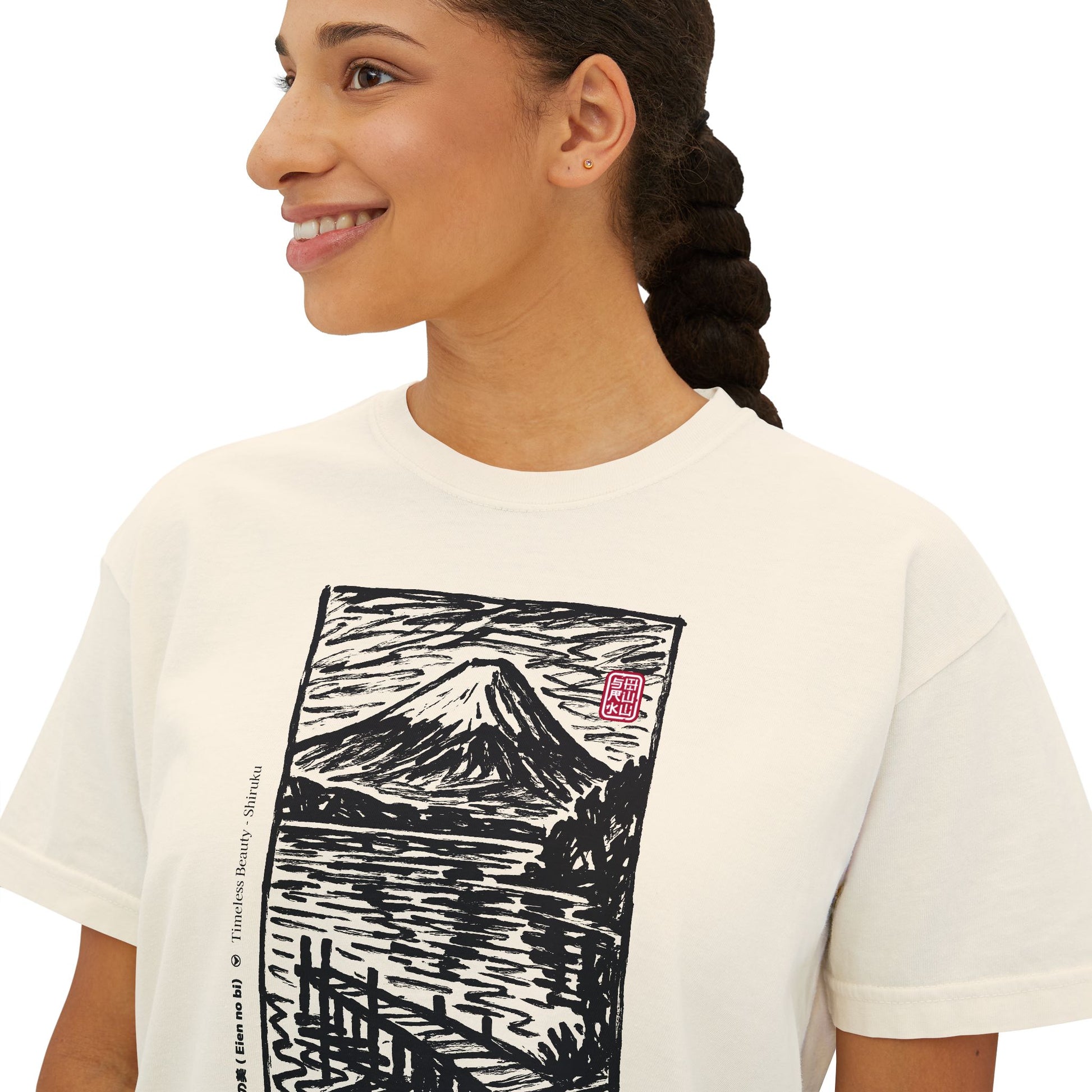 Women’s Boxy Tee – Mount Fuji Ukiyo-e Japanese Art | Legendmaster 3776