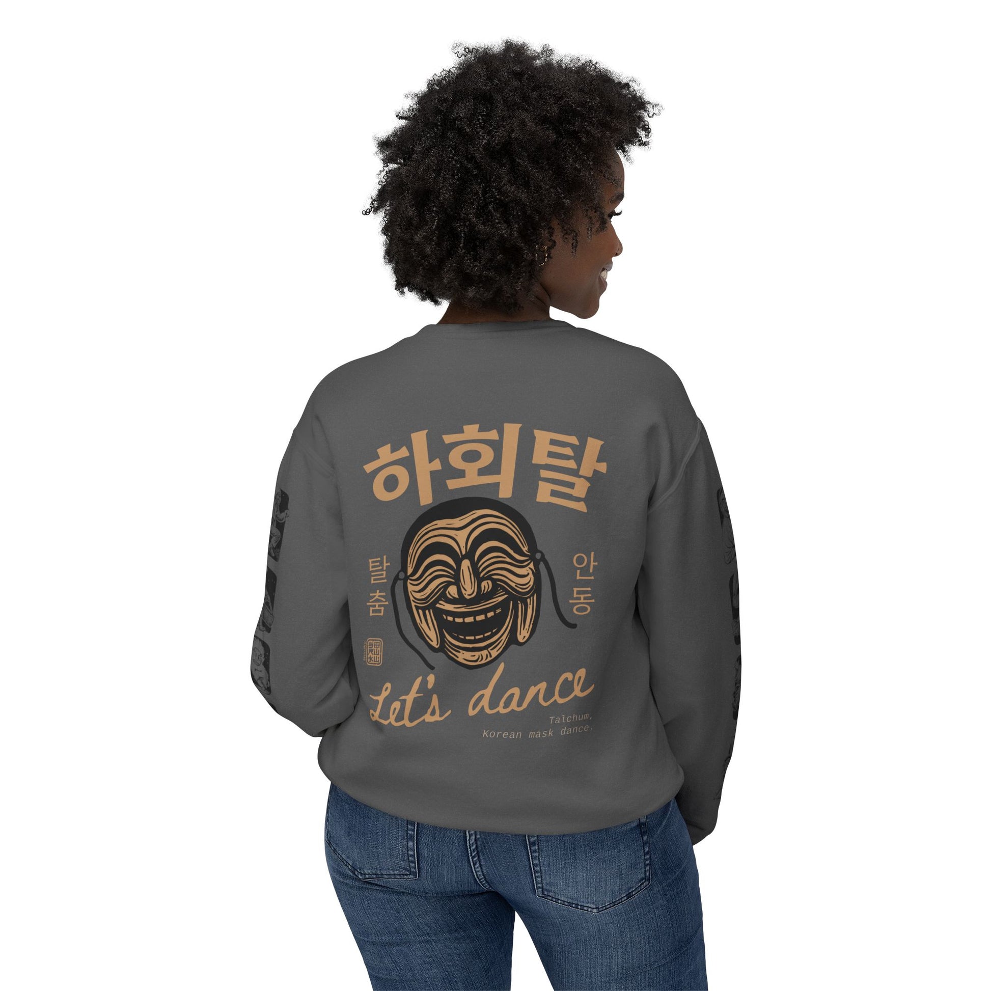 K-Culture Streetwear Crewneck | Vintage Korean Mask Dance Talchum Sweatshirt