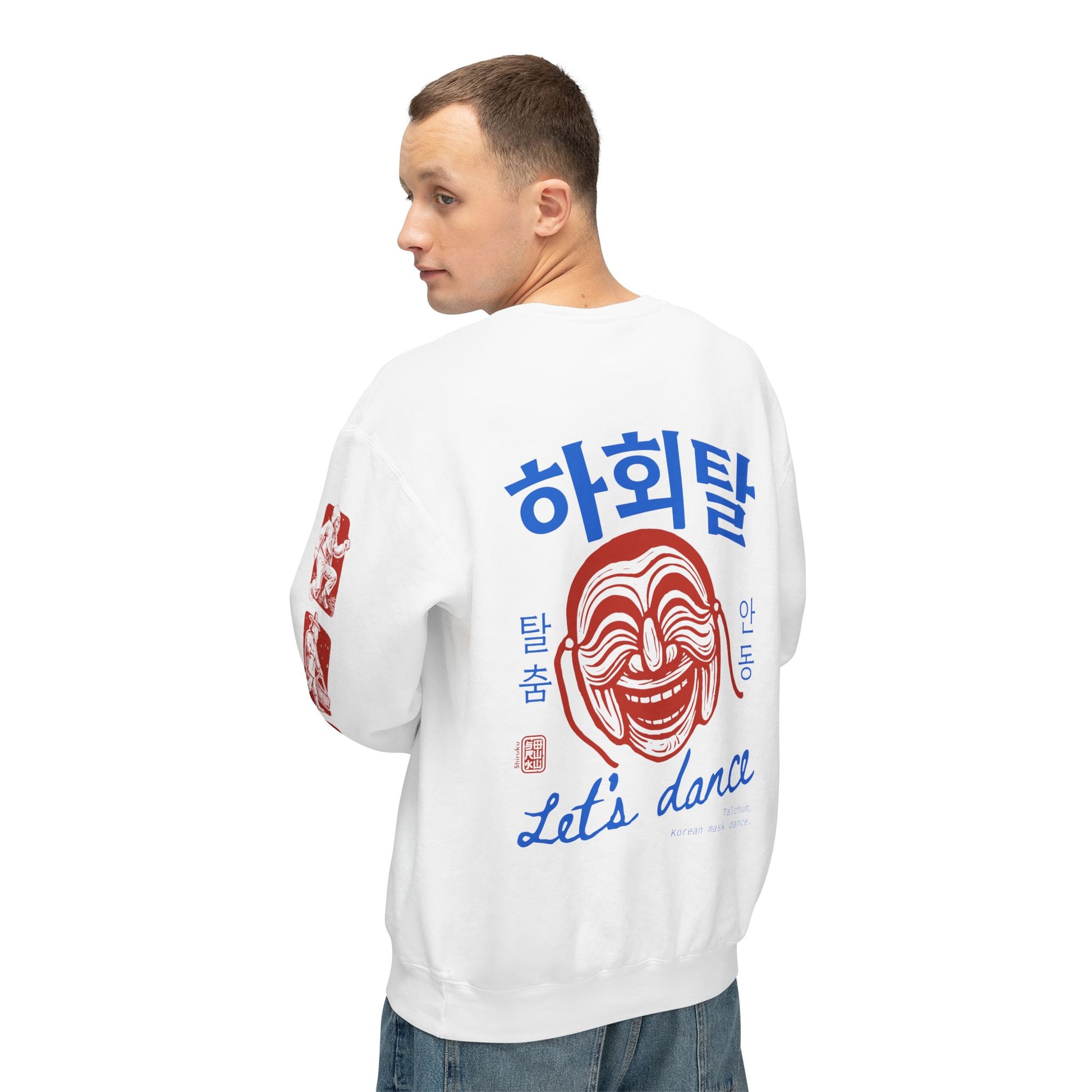 K-Culture Streetwear Crewneck | Vintage Korean Mask Dance Talchum Sweatshirt